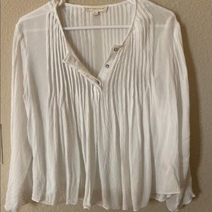 Lovestitch White Flowy Chiffon Blouse